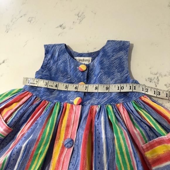 PJ Lindberg maxi sleeveless button front girls colorful summer dress size:4T - Picture 10 of 15